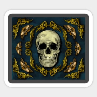 Filigree skull Full color Sticker